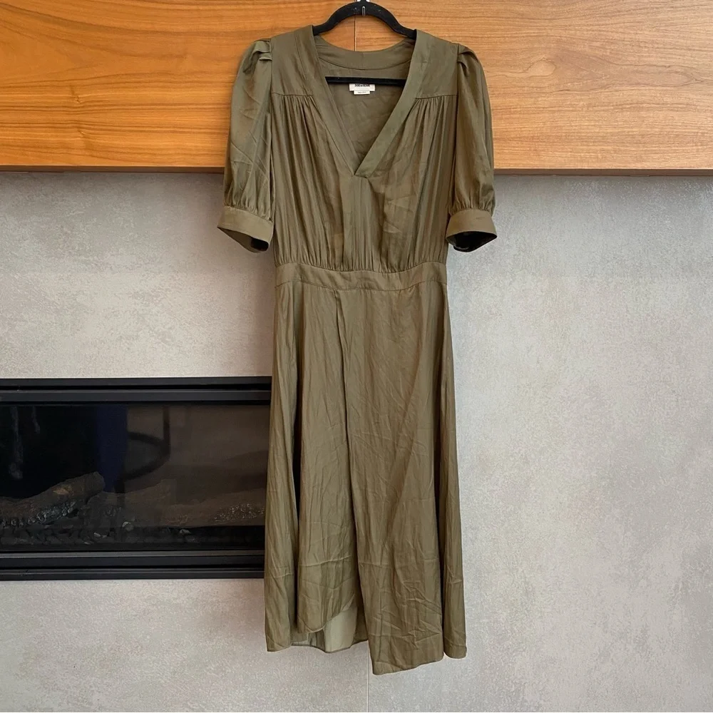 NWT Zadig & Voltaire - Ralia Asymmetric-Hem Satin‎ Midi Dress, Size XS
